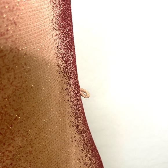 Vintage Toomi Y2K Drape Cowel Neck Top w/ Keyhole Flutter Sleeves Gradient 2000s - Picture 10 of 12